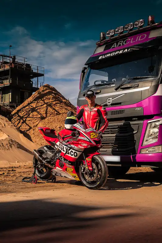 Bathgate Silica Sand Superbike Sponsor Photoshoot